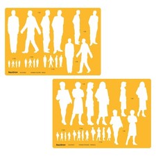 Human Figure Drawing Template Stencil Male & Female Figures Model Fashion Design