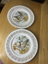 Gainsborough Bone China Decorative Plate with Duck Design England x2