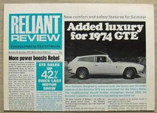 RELIANT REVIEW Inc BOND NEWS NEWSPAPER No 61 Oct 1973 Motor Show Edition