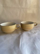 2 Denby Caramel Stripes cup