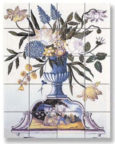 Dolls house mosaic tile - house, mural