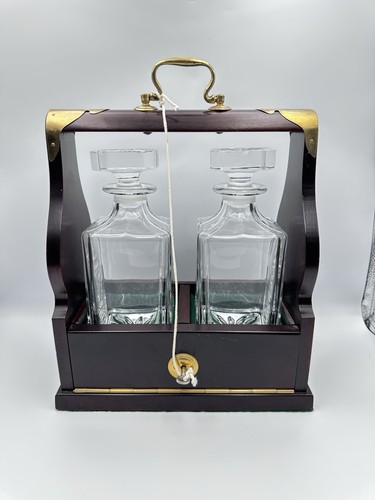 Brass mounted mahogany two