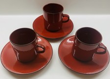 3 x Villeroy & Boch GRANADA Cup - 7.5cm tall x 6.5cm diameter with saucers