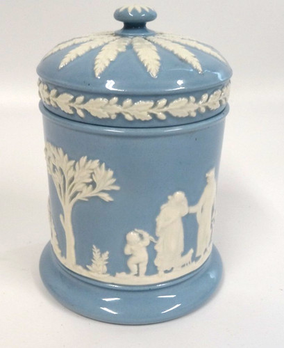 Wedgwood tobacco jar lidded - wedgwood,