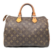 LOUIS VUITTON Speedy 30 Hand Bag Monogram Canvas M41108 Boston Leather Authentic