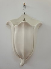Vintage Ivory Tulip Wall Vase
