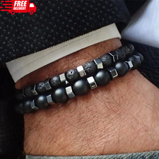 Men's Gemstone Strand Bracelet