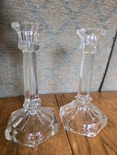 Pair Of Clear Lead Crystal
