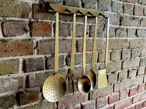 Vintage french brass utensil - vintage,