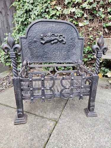Forged iron fire grate dog - iron,