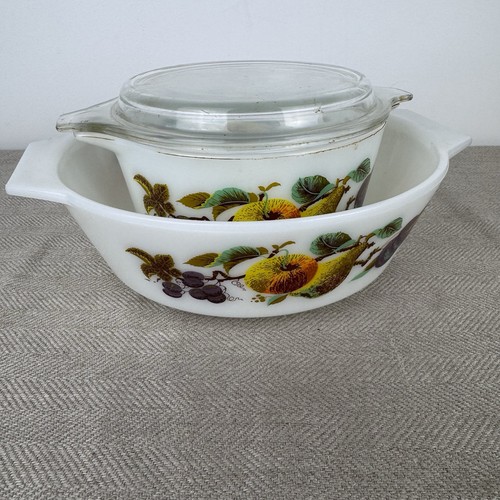 Pyrex vintage fruit pattern - pyrex,
