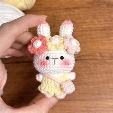 Handmade mini crochet rabbit - handmade,