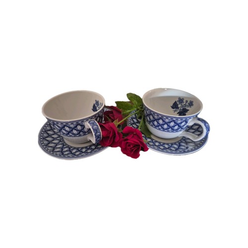 Blue spode geranium set - spode, geranium.
