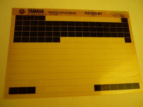Yamaha parts catalogue - yamaha,