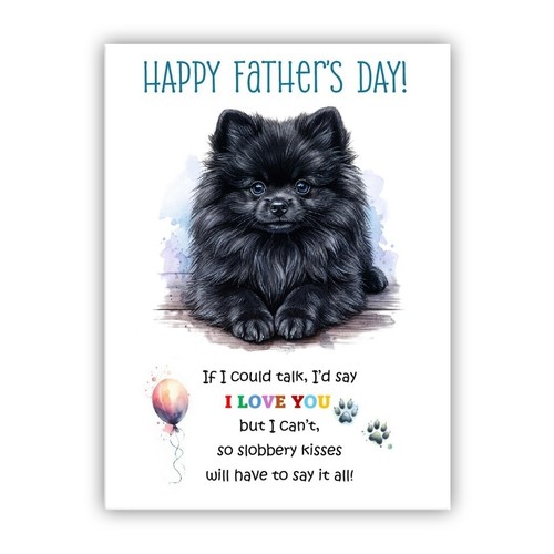 Pomeranian father day dog - pomeranian, father's