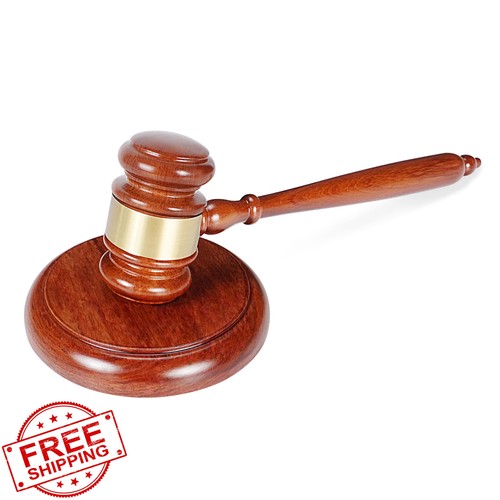 Wooden gavel and block set - gavel,