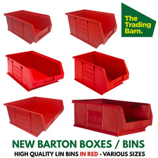 Red Plastic Parts Lin Bins