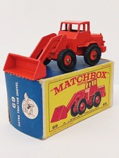 Matchbox Series Lesney No69b Hatra Tractor Shovel. Orange. VNMIB Original Box 
