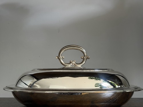 Antique silver plated covered - antique,