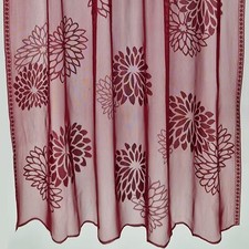 Pair Of Lisbon Wine Red Net Curtain Voile Panels 56" W x 54" L *AMAZING PRICE*