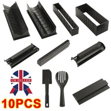 10Pcs DIY Sushi Maker Set Rice Roll Mold Kitchen Sushi Making Tool Kit Home U