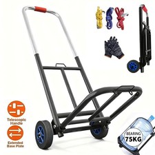 Heavy Duty Folding Lightweight Hand Sack Trolley Cart Wheel Truck Barrow UK NEW