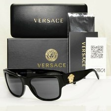 Versace Gold Medusa Sunglasses Black Square Fashion Designer MOD VE 4275 GB1/87