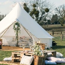 4M bell tent with Zipped in groundsheet (Free bell tent carabina set £19.99)
