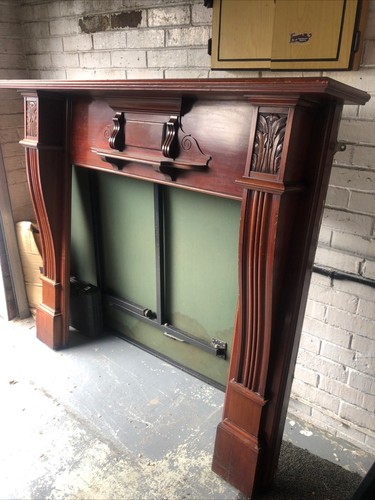 Edwardian wooden fire surround - wooden,