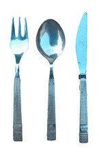 VTG BRITISH AIRWAYS CONCORDE CROWN CUTLERY KNIFE FORK SPOON SET By ATKINSON BROS