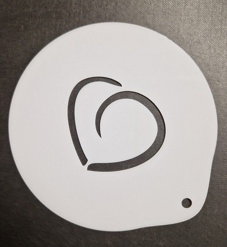 Heart shape coffee stencil - heart,