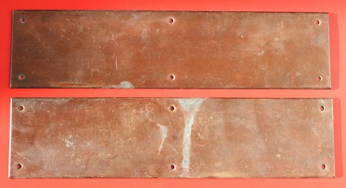 Copper door finger - copper, plates