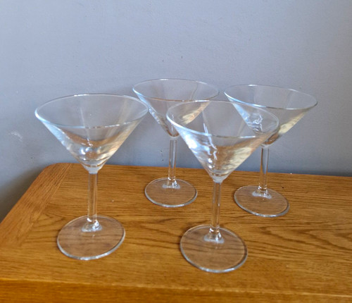 Martini glasses set clear - of, 4