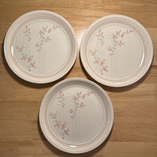 3 x Vintage Biltons Pink Rose Trellis Floral Dinner Plates 9.5" 24cm Diameter