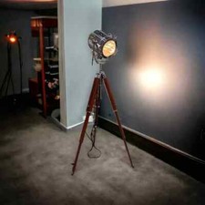 Hollywood Spotlight Tripod Floor Lamp – Studio Searchlight Vintage Industrial