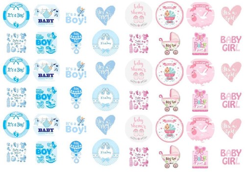 Precut edible baby shower - baby,