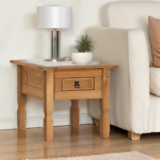 Corona Lamp Table 1 Drawer Coffee End Mexican Solid Pine by Mercers Furniture®