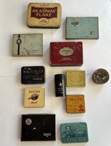 Vintage tobacco cigarette - cigarette, tin