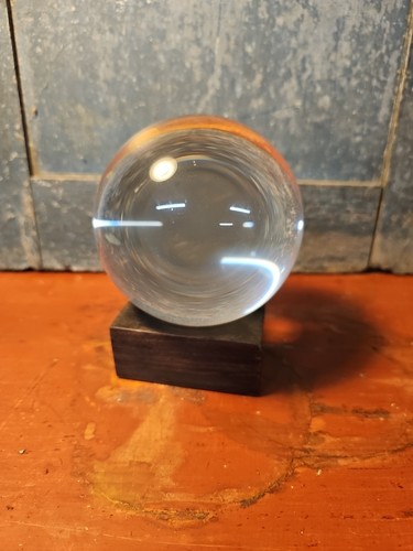 Large vintage crystal ball - large,