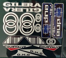 Gilera DNA Decals/Stickers Blue/Black/White Barcode rep