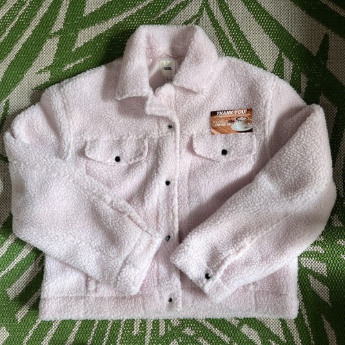 Vans boxy sherpa pink jacket - vans,