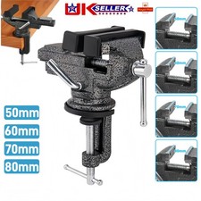 360º Swivel Portable Table Bench Vice Clamp Mini Vise Anvil Tool with Rubber Pad