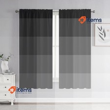 CUCRAF Black Blackout Curtains 54 inch Length 2 Panels Set W52 x L54 Inch
