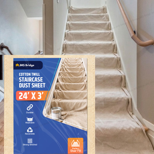 100 cotton stair dust sheet - dust,
