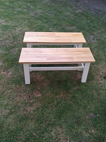 Pair wooden and white wood - pair, of