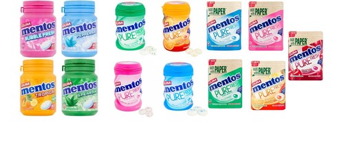Mentos chewing gum pure - 6x,