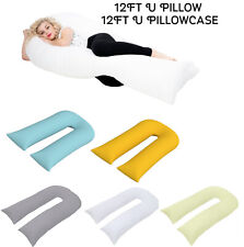 12Ft U Pillow Hollowfiber OR Pillowcases Orthopaedic Pregnancy Full Body Support