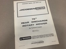 Jacobsen Turfcat II 72" Mower Deck Only Parts Manual 66111 Diesel 2