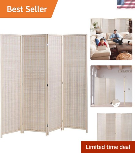 Bamboo room divider folding - room,