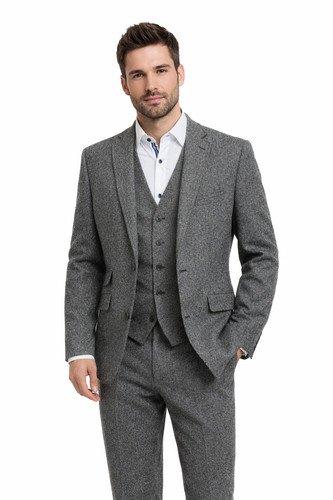 Grey donegal tweed - grey, 3
